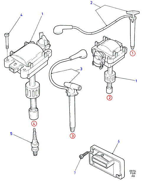 FORD 1120828 - Ignition coil and wires/spark plugs: 4 pcs. onlydrive.pro