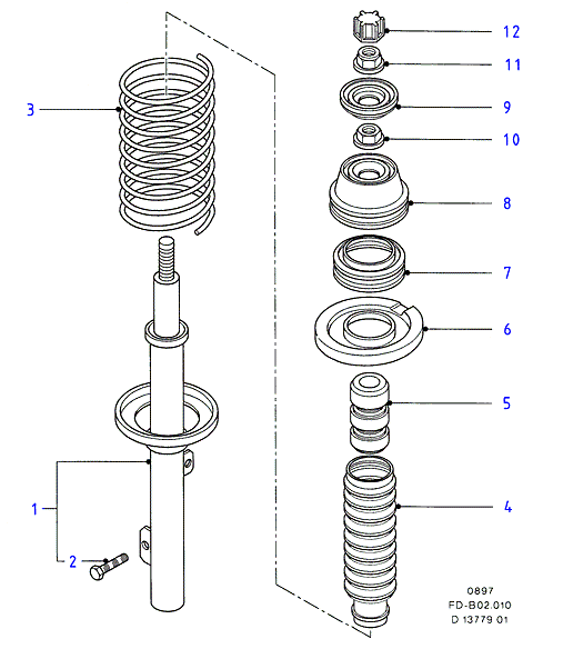 FORD 1023326 - Front suspension struts and springs: 2 pcs. onlydrive.pro