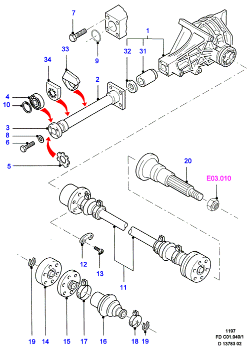 FORD 1 649 554 - Подшипник карданного вала, центральная подвеска onlydrive.pro