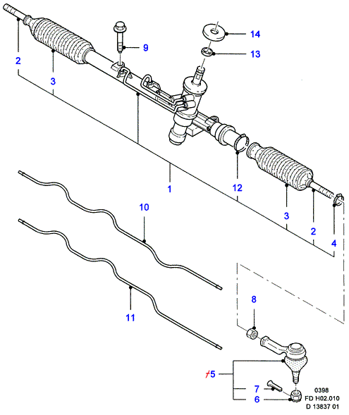 FORD 7294415 - Aksiālais šarnīrs, Stūres šķērsstiepnis onlydrive.pro