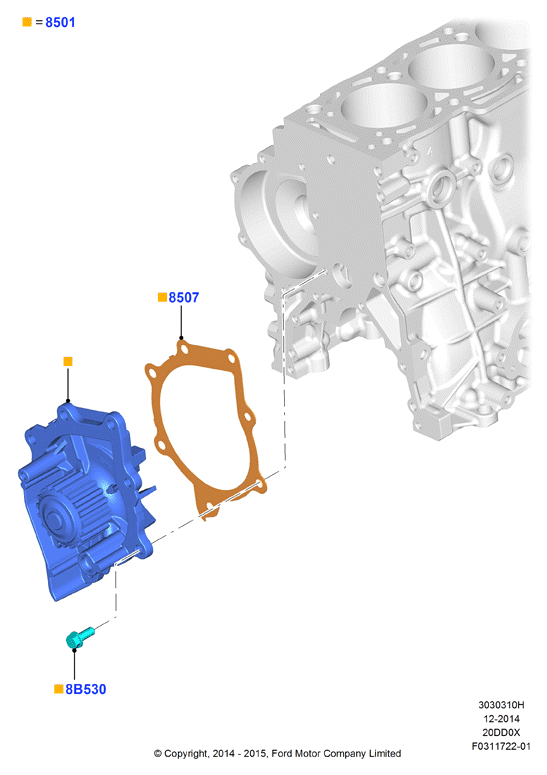 FORD 1 427 916 - Прокладка, водяной насос onlydrive.pro