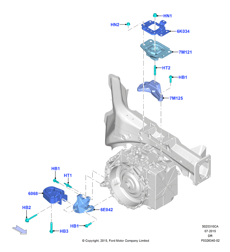 FORD 1 862 091 - Mounting, automatic transmission onlydrive.pro