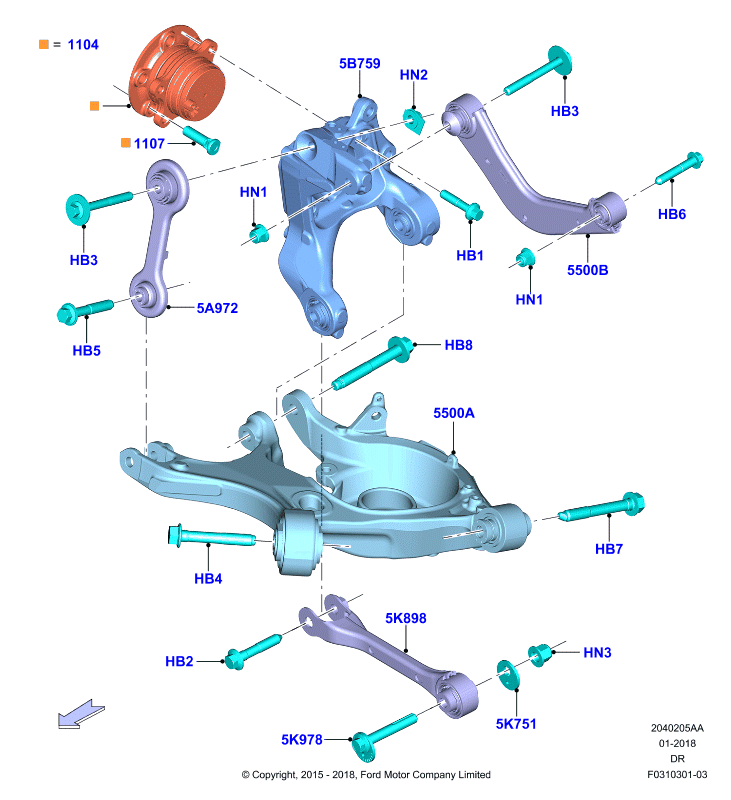 FORD 5 309 231 - Bush of Control / Trailing Arm onlydrive.pro