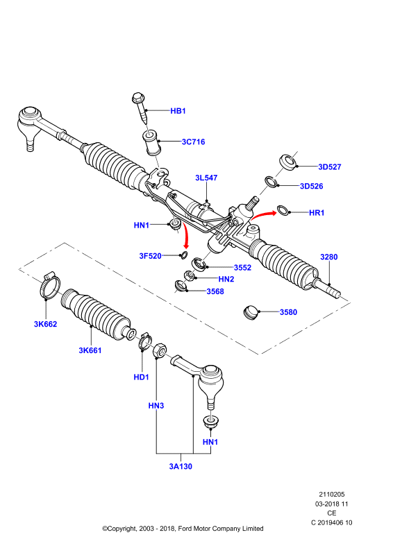 FORD 1012814 - Kaitsekumm,rooliseade onlydrive.pro