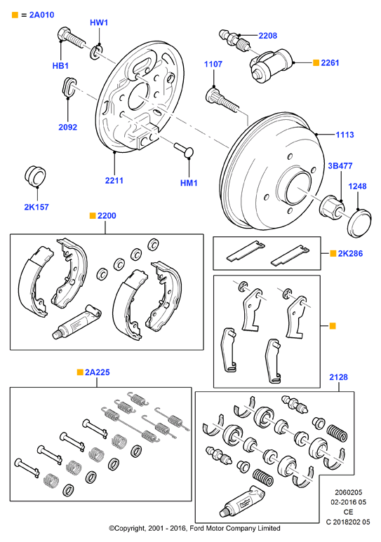 FORD 1086921 - Rear drum brakes: 1 pcs. onlydrive.pro