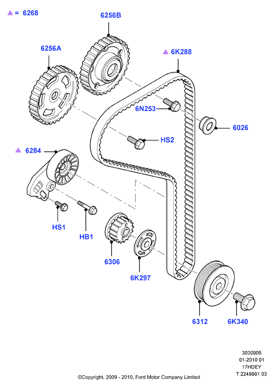 FORD 1087320 - Belt Pulley, crankshaft onlydrive.pro