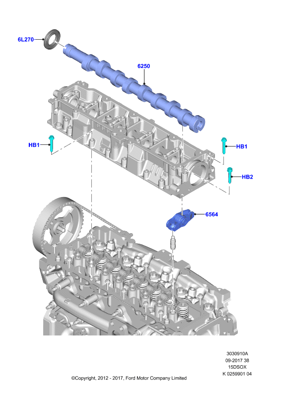 FORD 1685737 - Camshaft, 1.5l sohc di tc i4 diesel  (15dsox): 1 pcs. onlydrive.pro