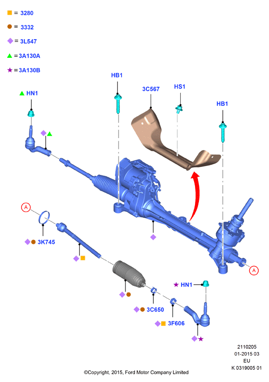 FORD 1 826 501 - Raidetangon pää onlydrive.pro