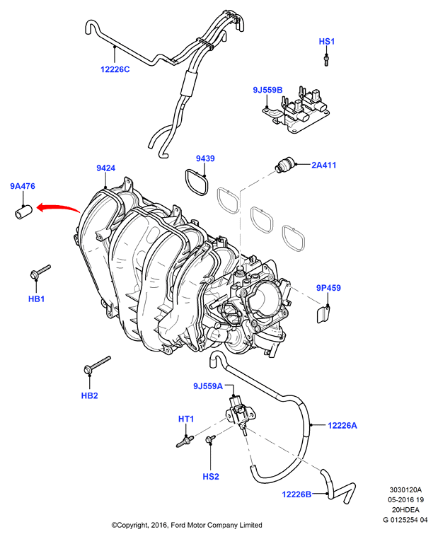 FORD 5 164 230 - Ieplūdes caurule, Gaisa pievads onlydrive.pro