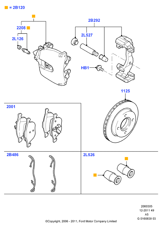 FORD 1223635 - Accessory Kit for disc brake Pads onlydrive.pro