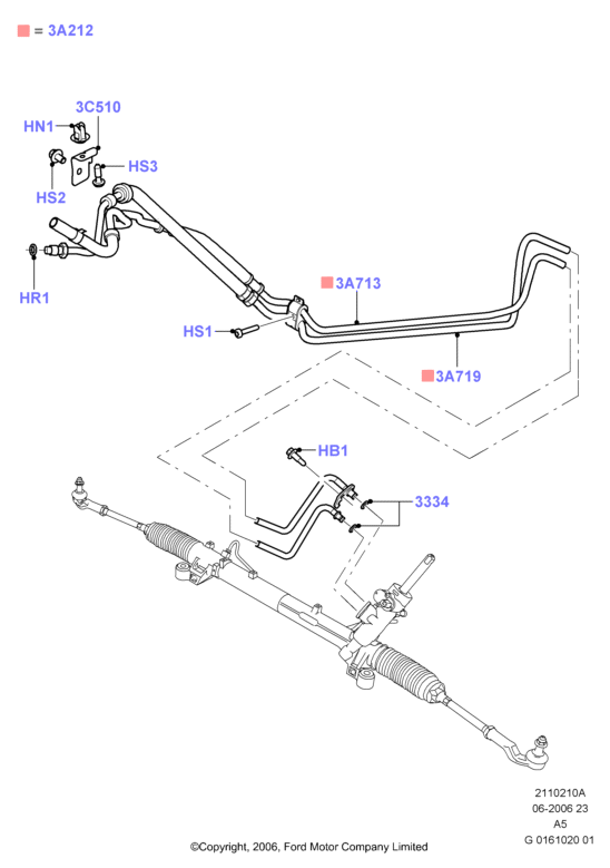 FORD 1704088 - Hydraulic Hose, steering system onlydrive.pro