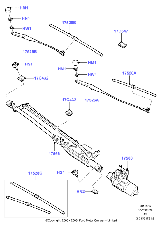 FORD 1680508 - Windscreen wiper: 1 pcs. onlydrive.pro