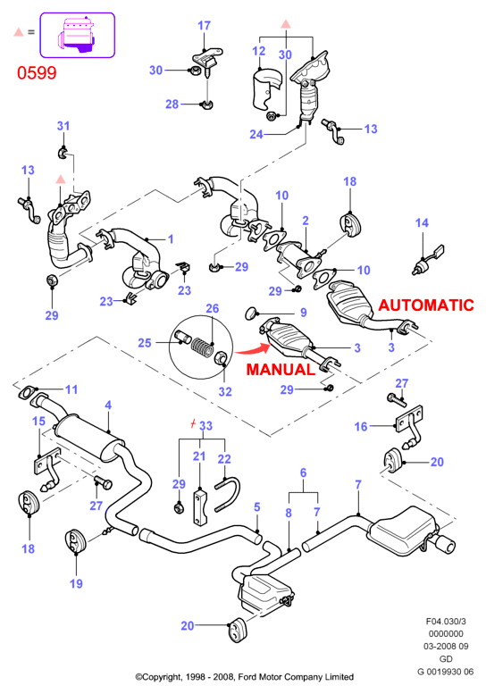 FORD 4 878 467 - Įvorė, stabilizatorius onlydrive.pro