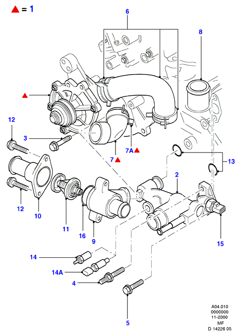 FORD 3 342 711 - Gasket, thermostat onlydrive.pro