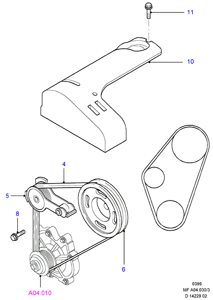 FORD 3553187 - Pulleys and drive belts: 1 pcs. onlydrive.pro