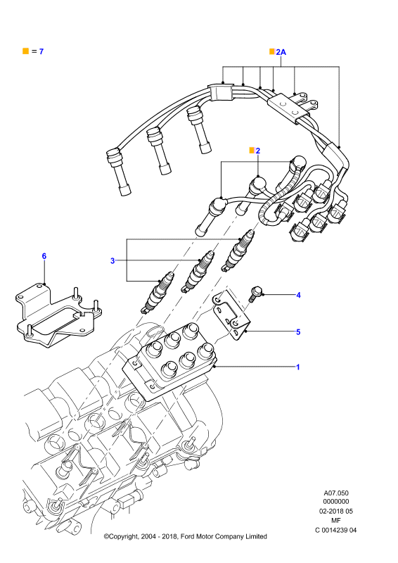 FORD 5190932 - Ignition coil and wires/spark plugs: 6 pcs. onlydrive.pro