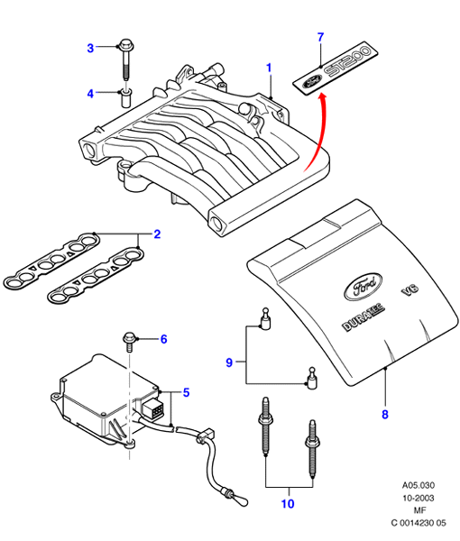 FORD 3 523 225 - Gasket, intake manifold housing onlydrive.pro