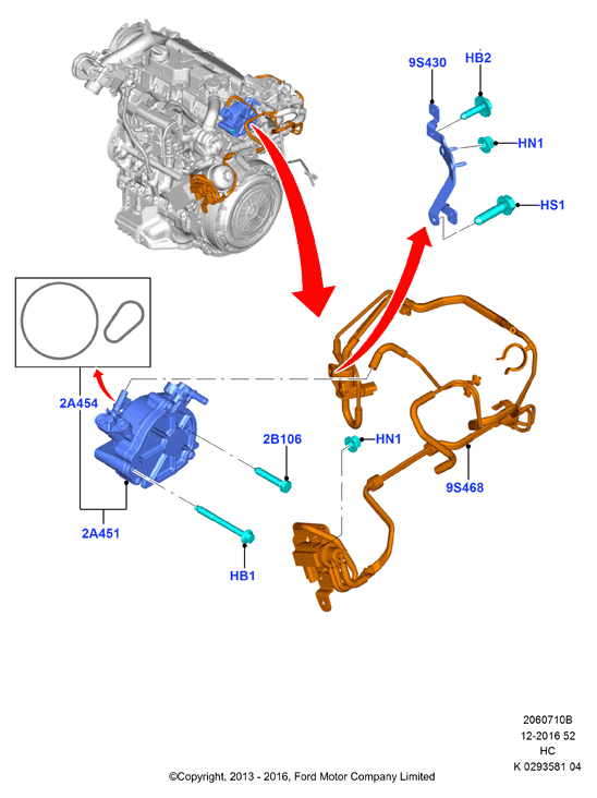 FORD 1 743 896 - Blīvju komplekts, Vakuumsūknis onlydrive.pro