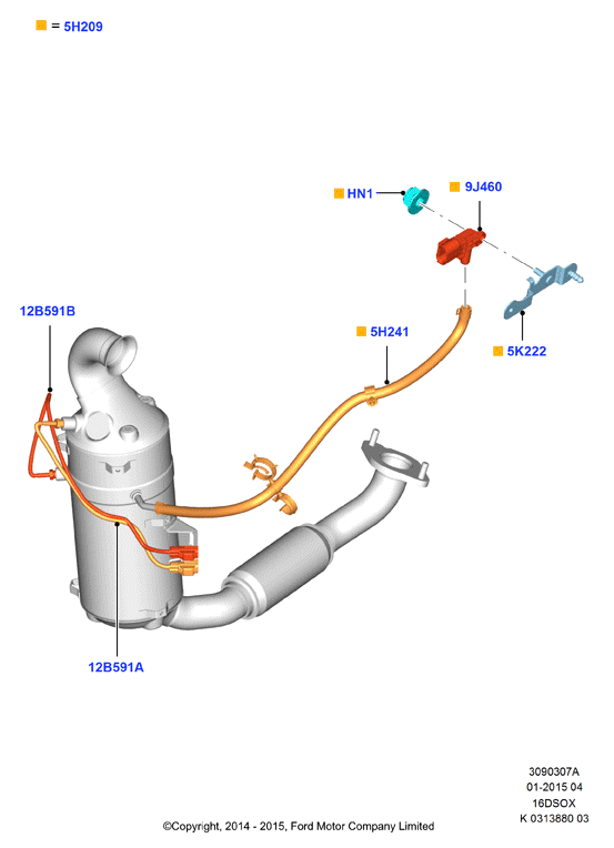 FORD 1 837 949 - Sensor, exhaust pressure onlydrive.pro