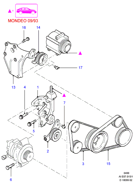 FORD 6911495 - Поликлиновой ремень onlydrive.pro