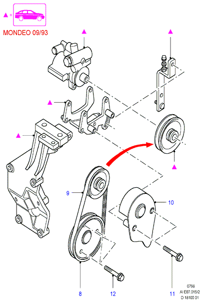 FORD 6842244 - V formos rumbuoti diržai onlydrive.pro