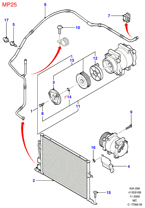 FORD 3933911 - Compressor, air conditioning onlydrive.pro