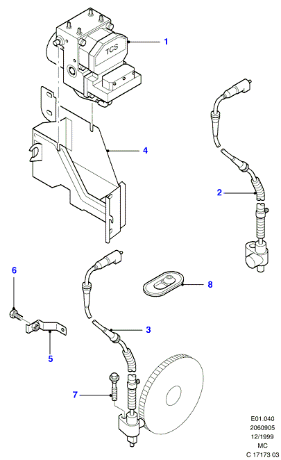 FORD 1 025 014 - ABS-anturi onlydrive.pro