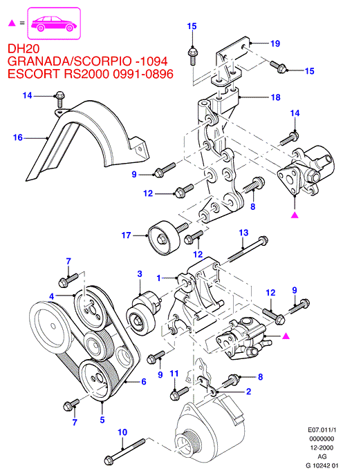 FORD 1027404 - Parazīt / Vadrullītis, Ķīļrievu siksna onlydrive.pro