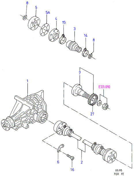 FORD 1016190 - Propshaft centre bearing support onlydrive.pro