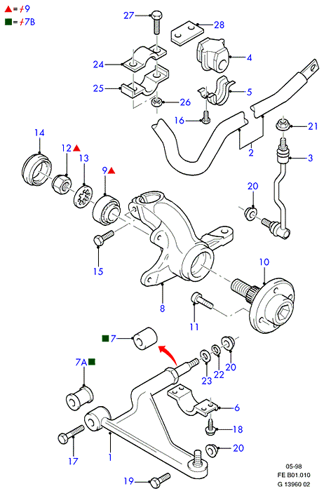 FORD 7372344 - Сайлентблок, рычаг подвески колеса onlydrive.pro