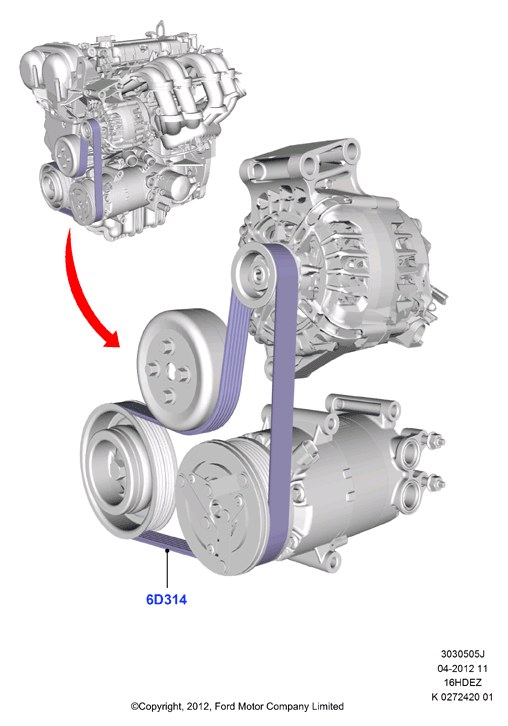 FORD 1809956 - V formos rumbuoti diržai onlydrive.pro