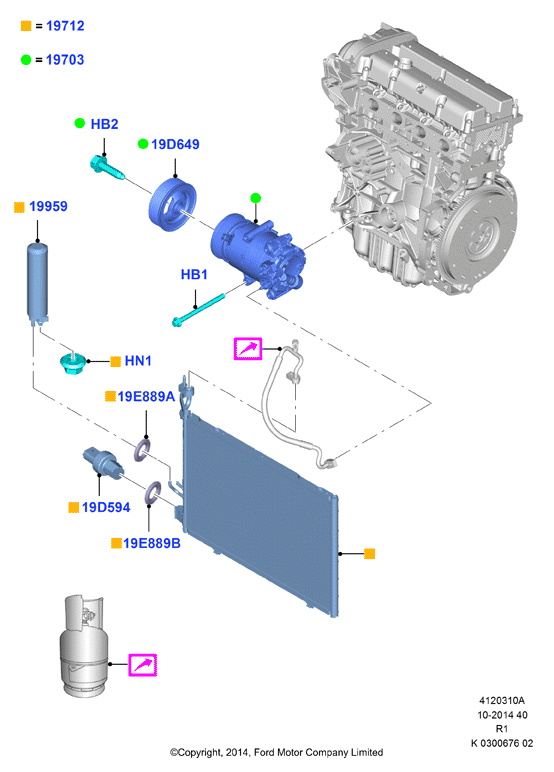 FORD 5071261 - Осушитель, кондиционер onlydrive.pro