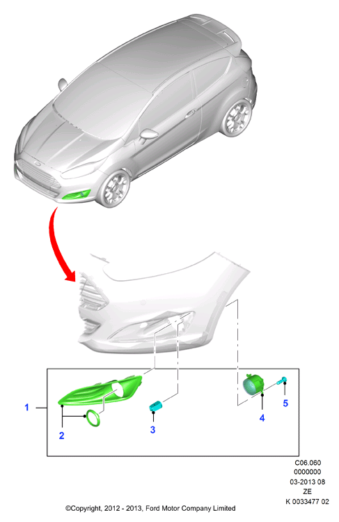 FORD 1840418 - Front fog lamps: 1 pcs. onlydrive.pro