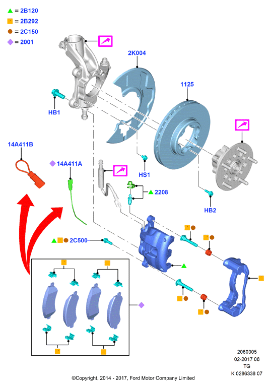 FORD 1535358 - Indikators, Bremžu uzliku nodilums onlydrive.pro