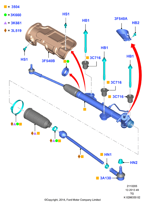 FORD 1763991 - Vidinė skersinė vairo trauklė onlydrive.pro