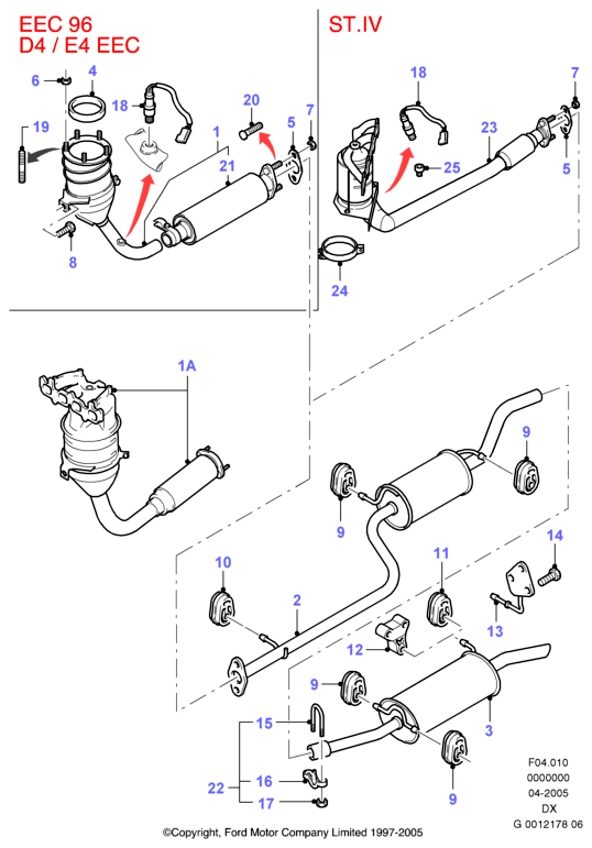 FORD 1079578 - Exhaust system with catalyst: 1 pcs. onlydrive.pro