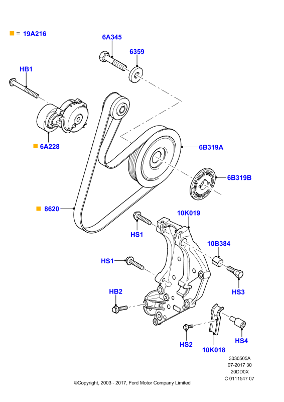 FORD 2 110 256 - V-Ribbed Belt Set onlydrive.pro