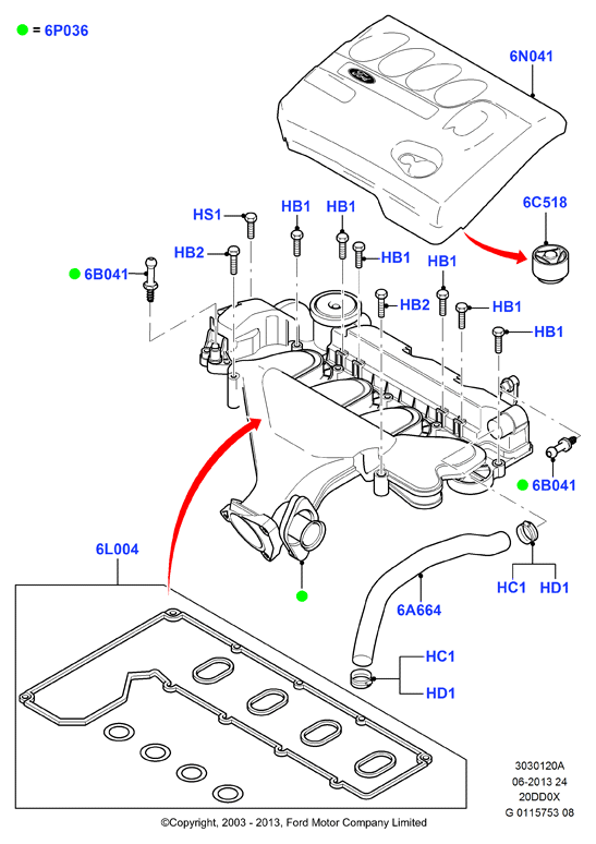 FORD 1 365 586 - Blīvju komplekts, Motora bloka galvas vāks onlydrive.pro