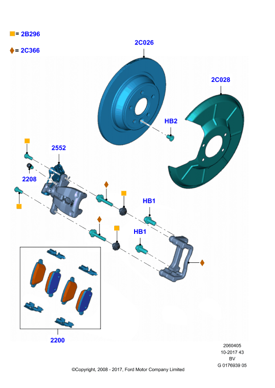 FORD 1460288 - Guide Sleeve Kit, brake caliper onlydrive.pro