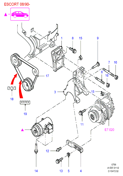 FORD 1093816 - V formos rumbuoti diržai onlydrive.pro