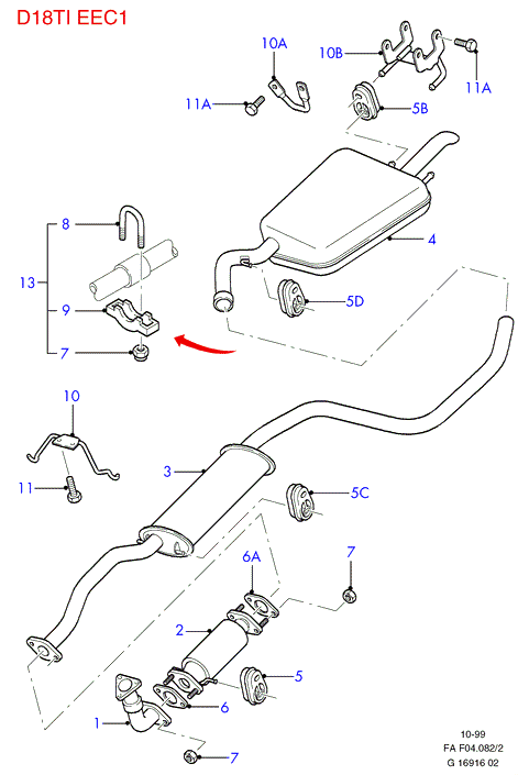 FORD 5 016 050 - Pipe Connector, exhaust system onlydrive.pro