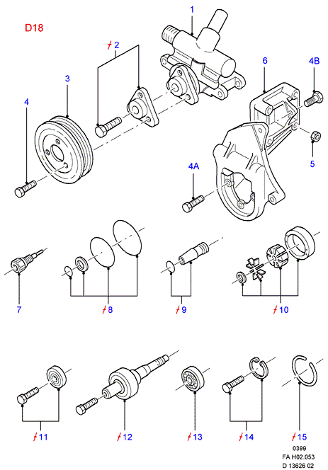 FORD 1031859 - Piedziņas skriemelis, Servopiedziņas sūknis onlydrive.pro