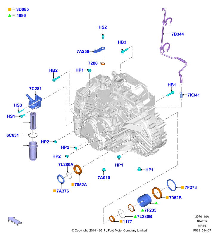 FORD 1493250 - Прокладка, масляный насос onlydrive.pro