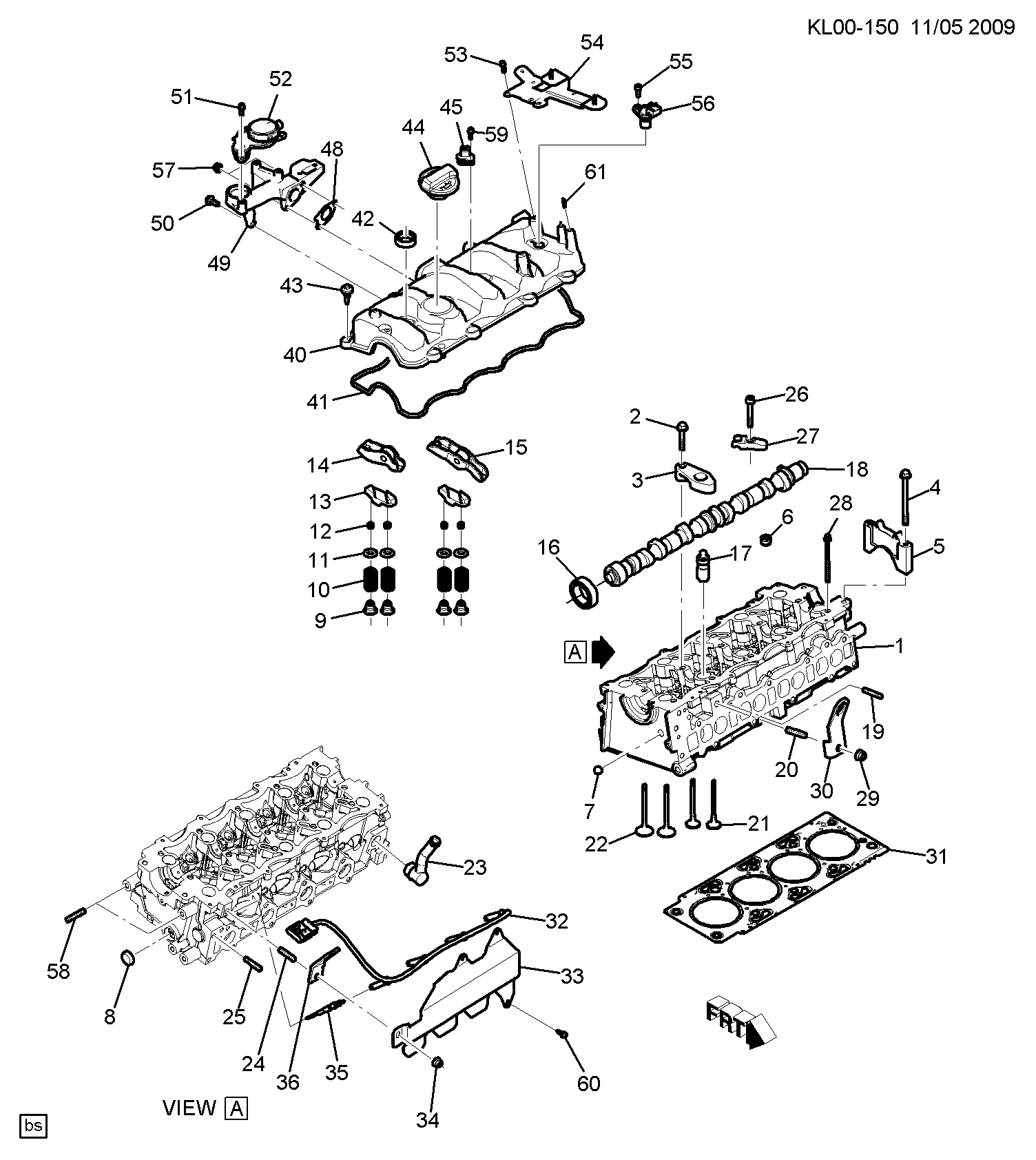 Opel 96 440 309 - Engine asm - diesel part 2 cylinder head&related parts (llw/2.0r: 01 pcs. onlydrive.pro