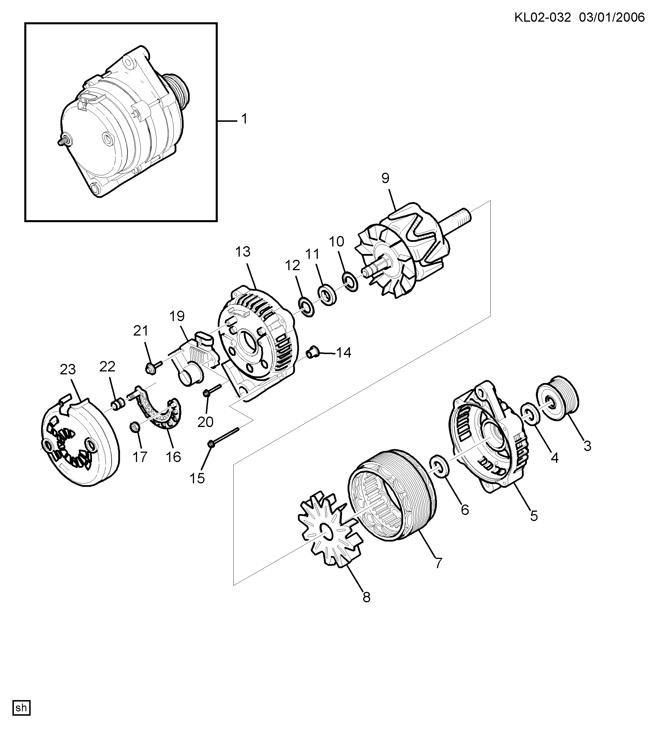 DAEWOO 93743440 - Pulley, alternator, freewheel clutch onlydrive.pro