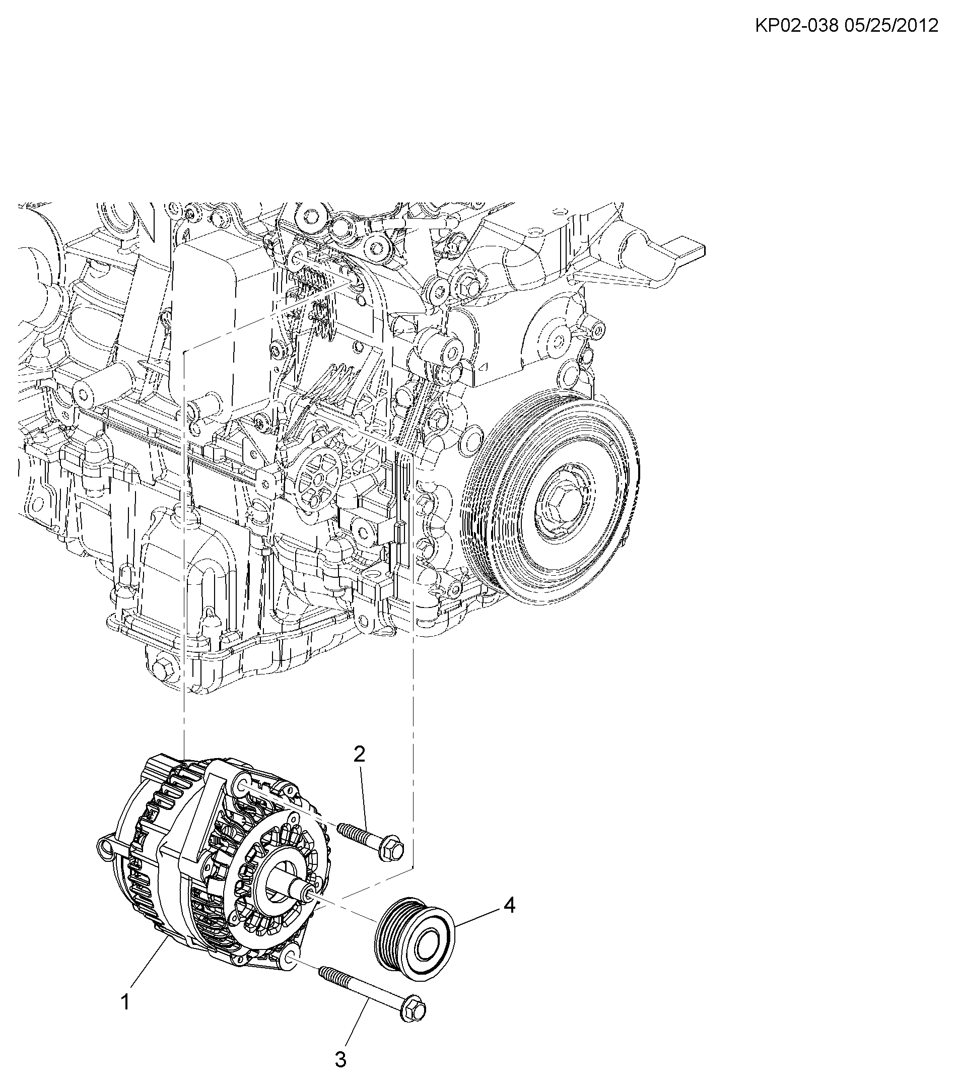 Chevrolet 13580078 - Generator mounting (lnp/2.0y): 01 pcs. onlydrive.pro