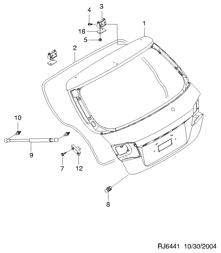 Chevrolet 96940954 - Gāzes atspere, Bagāžas / Kravas nodalījuma vāks onlydrive.pro