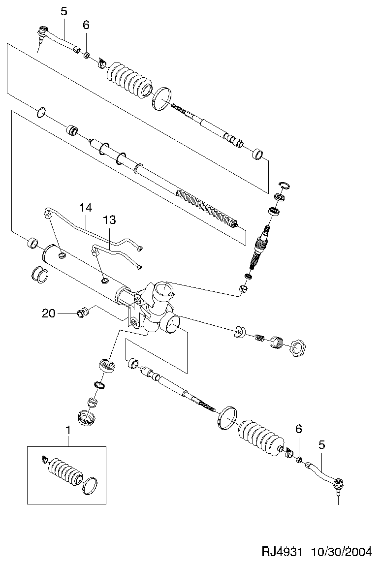 Chevrolet 96407485 - Steering gear parts(iii)  (4931): 1 pcs. onlydrive.pro