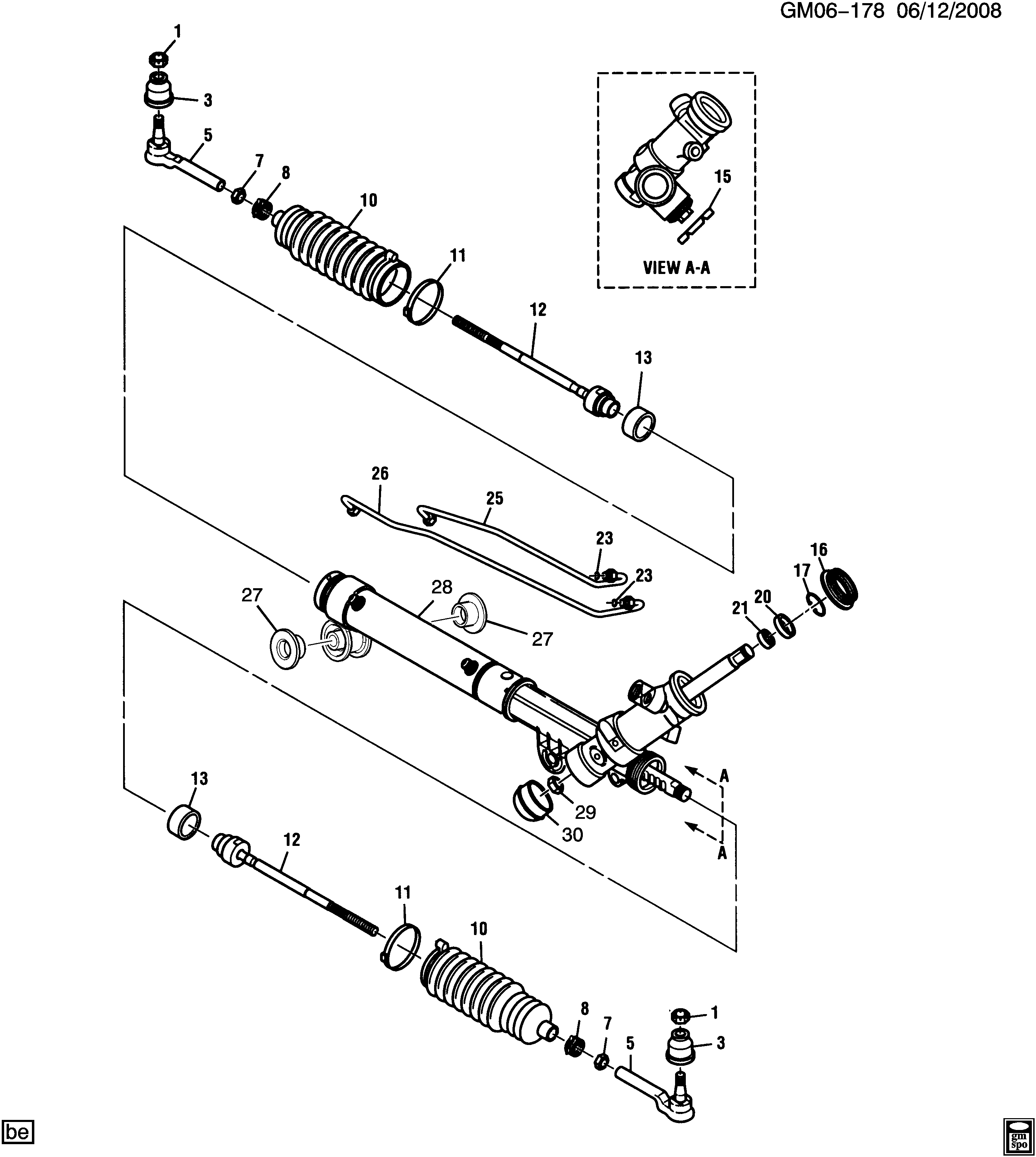 Opel 26086579 - Steering gear asm power: 02 pcs. onlydrive.pro