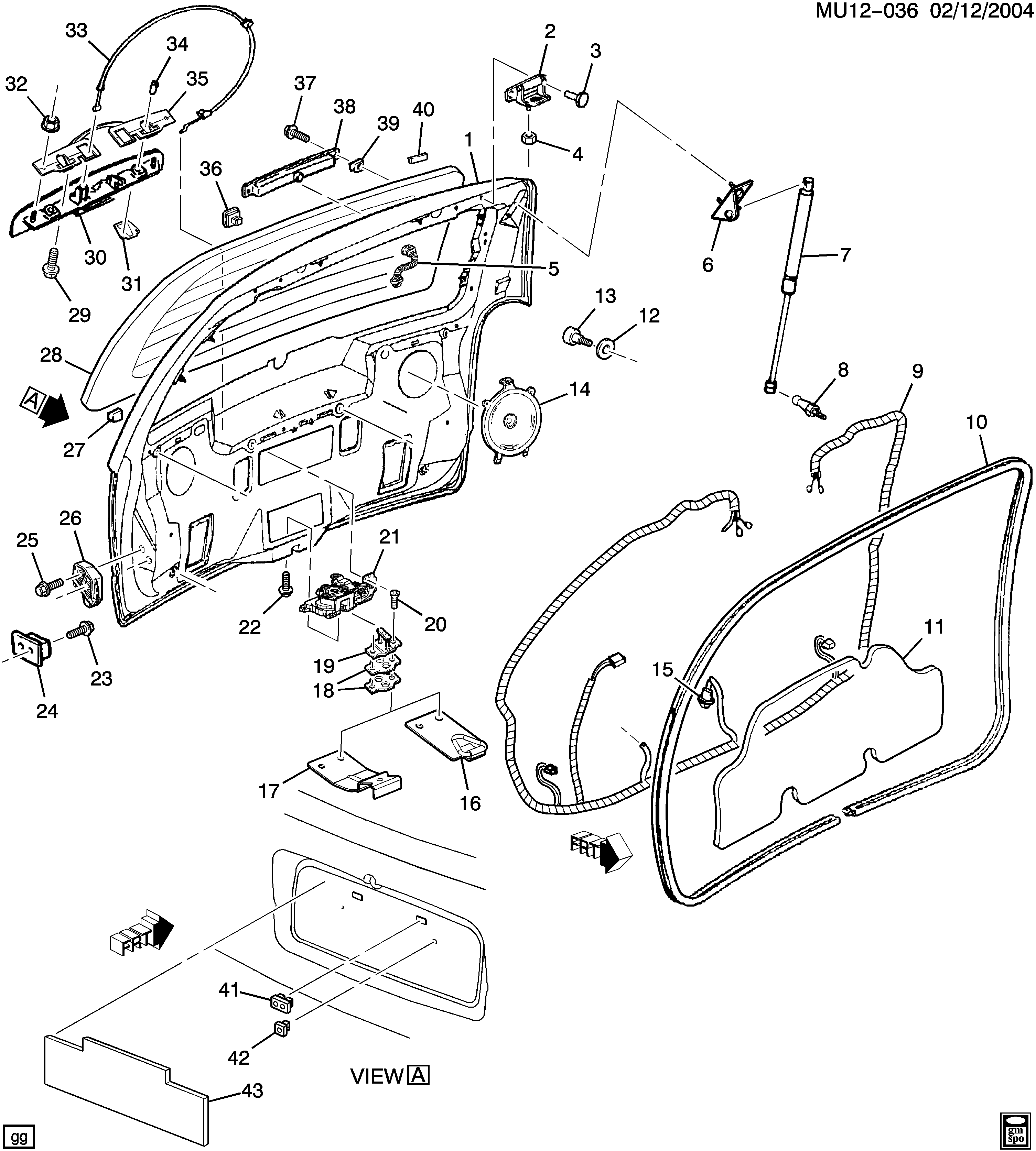 Opel 10400855 - Gas Spring, boot, cargo area onlydrive.pro